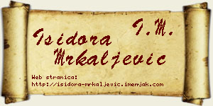 Isidora Mrkaljević vizit kartica